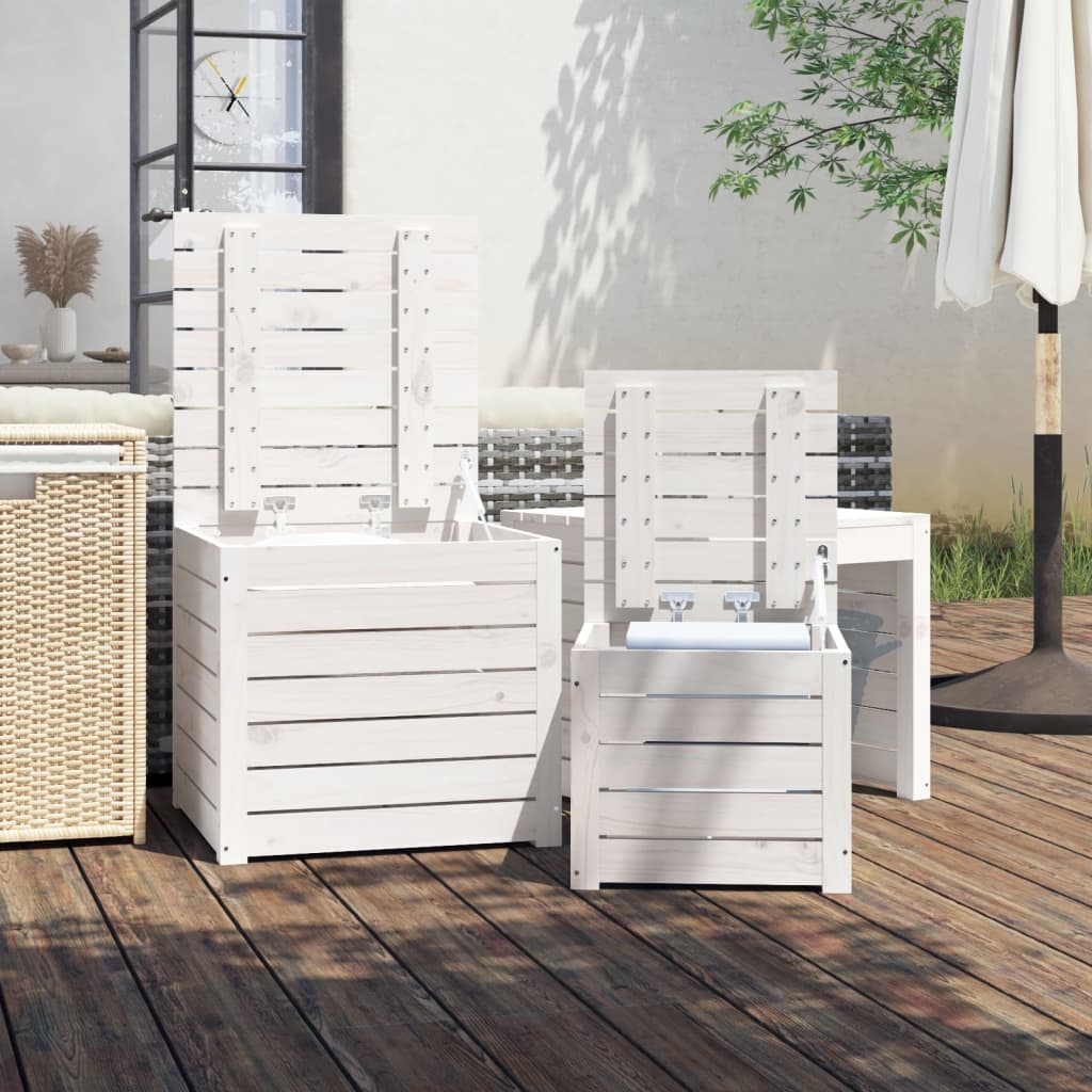 3-Tlg. Gartenbox-Set Massivholz Kiefer