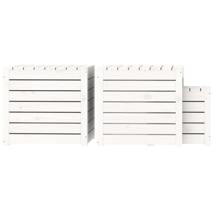 3-Tlg. Gartenbox-Set Massivholz Kiefer