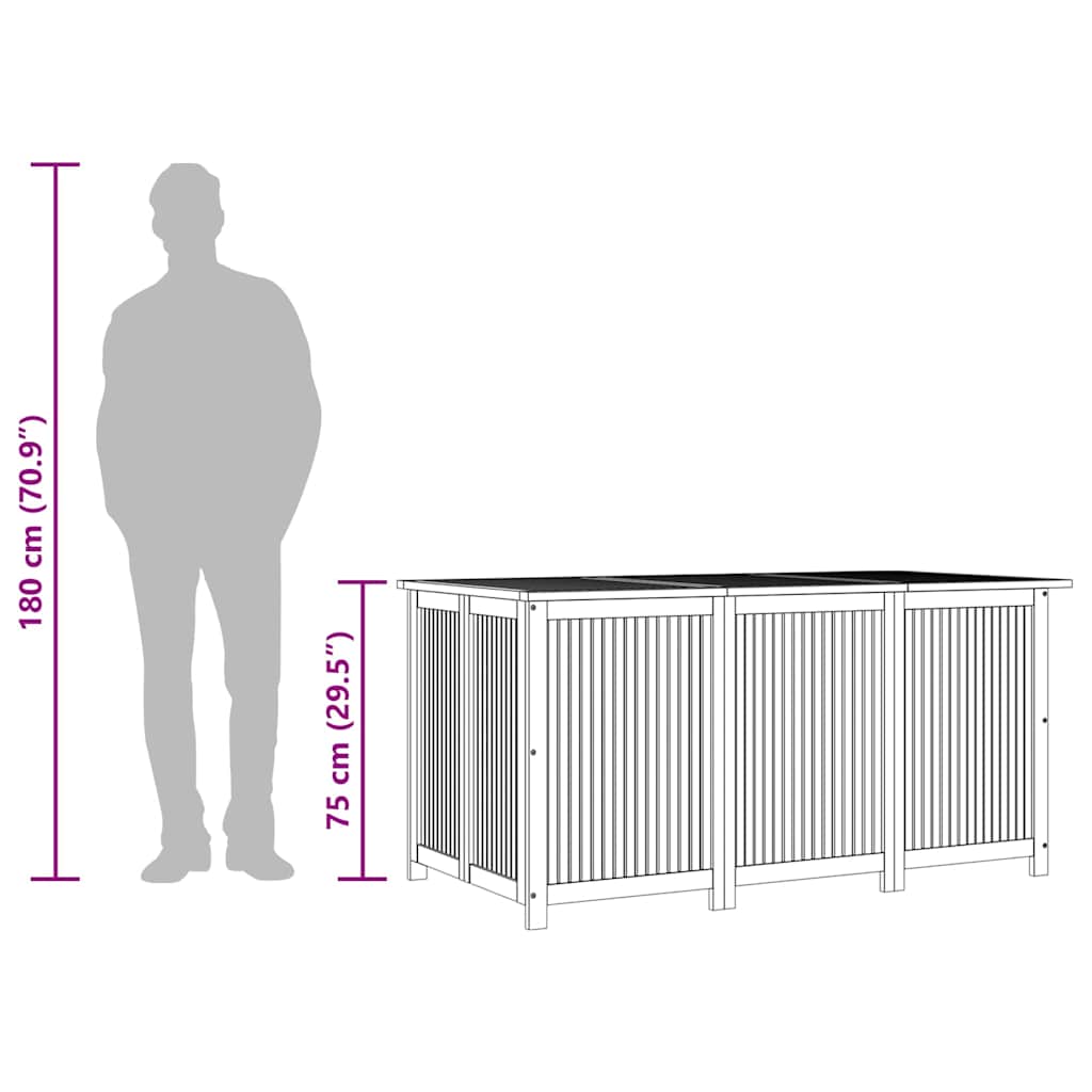 Gartenbox 150X80X75 Cm Massivholz Akazie