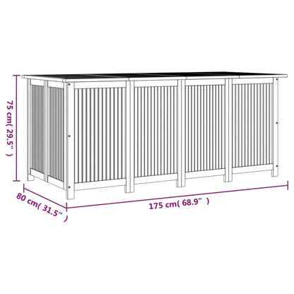 Gartenbox 175X80X75 Cm Massivholz Akazie