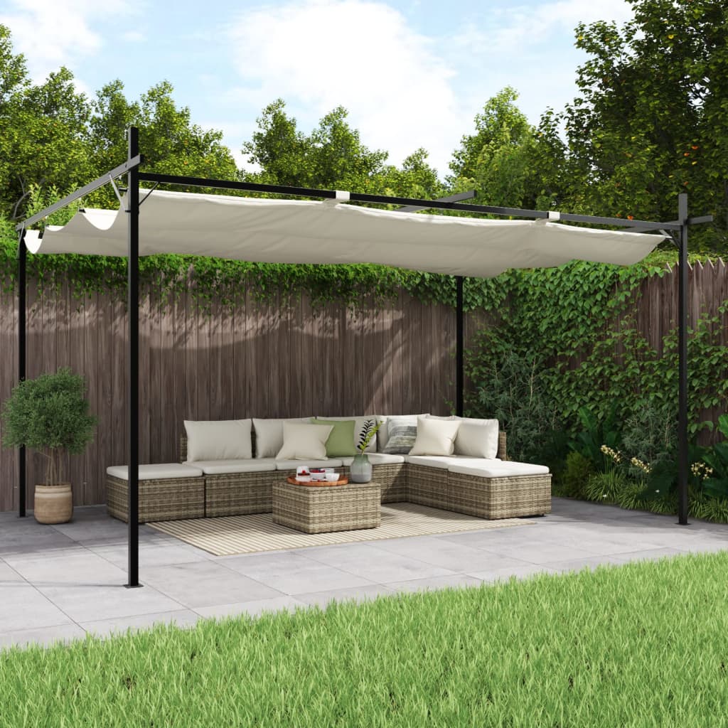 Pergola Mit Schiebedach 395X292X230 Cm