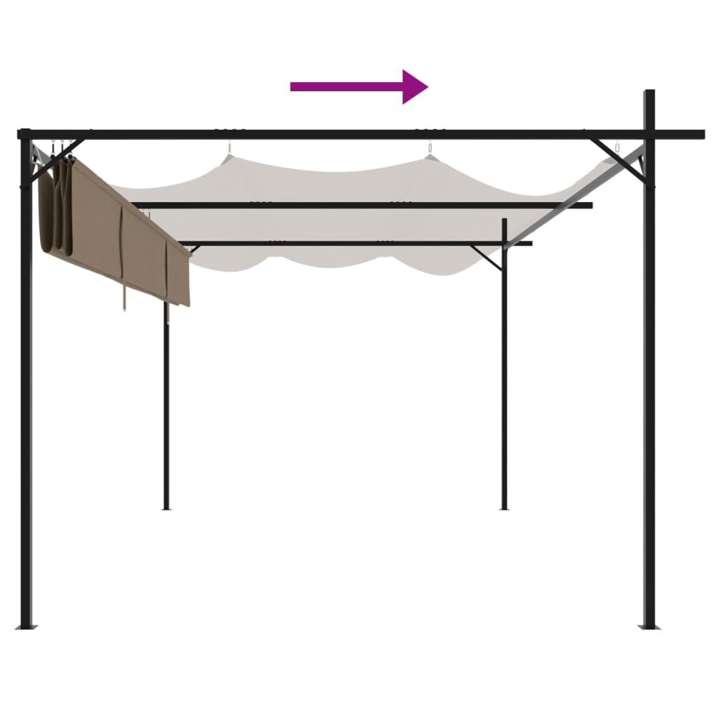 Pergola Mit Schiebedach 395X292X230 Cm