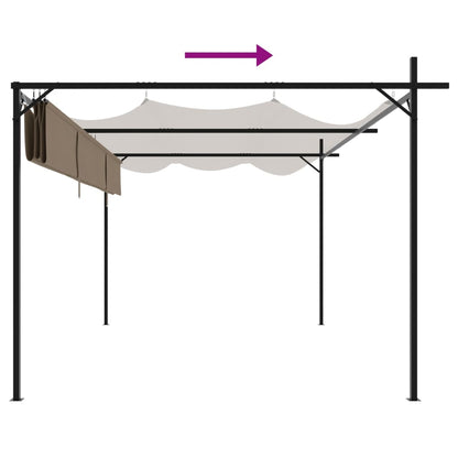 Pergola Mit Schiebedach 395X292X230 Cm