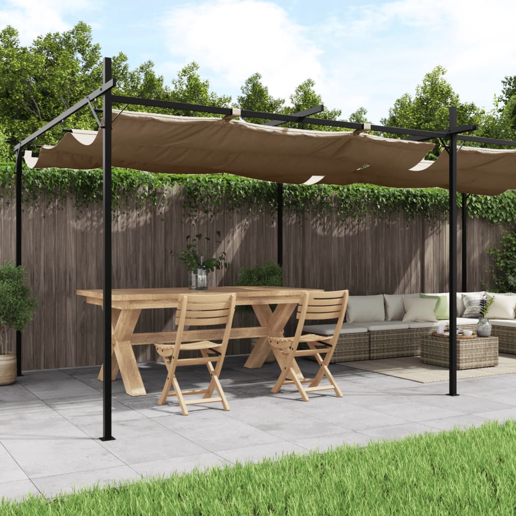 Pergola Mit Schiebedach 395X292X230 Cm