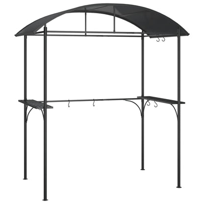 Grillpavillon Mit Seitenregalen Anthrazit 220X115X230 Cm Stahl