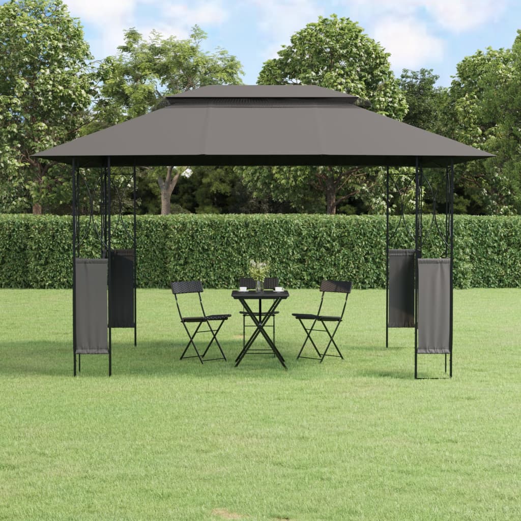 Pavillon Mit Dach Anthrazit Stahl