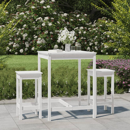 3-Tlg. Gartenbar-Set Massivholz Kiefer