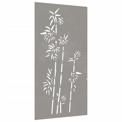 Garten-Wanddeko 105X55 Cm Cortenstahl Bambus-Design