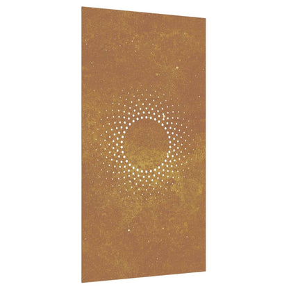 Garten-Wanddeko 105X55 Cm Cortenstahl Sonne-Design
