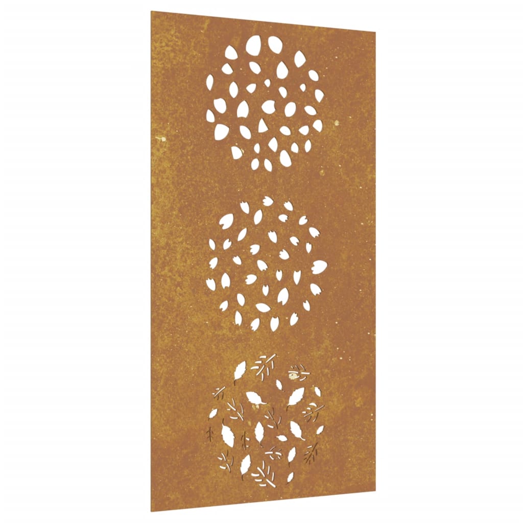 Garten-Wanddeko 105X55 Cm Cortenstahl Blatt-Design