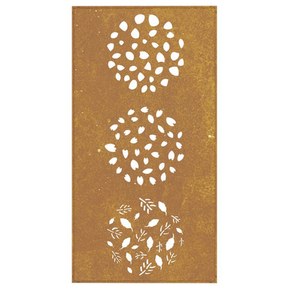 Garten-Wanddeko 105X55 Cm Cortenstahl Blatt-Design