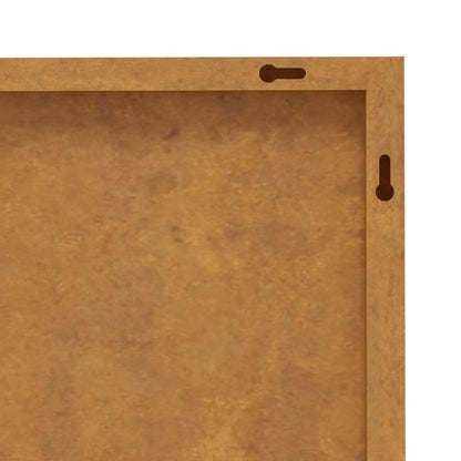 Garten-Wanddeko 105X55 Cm Cortenstahl Vogel-Design Creme