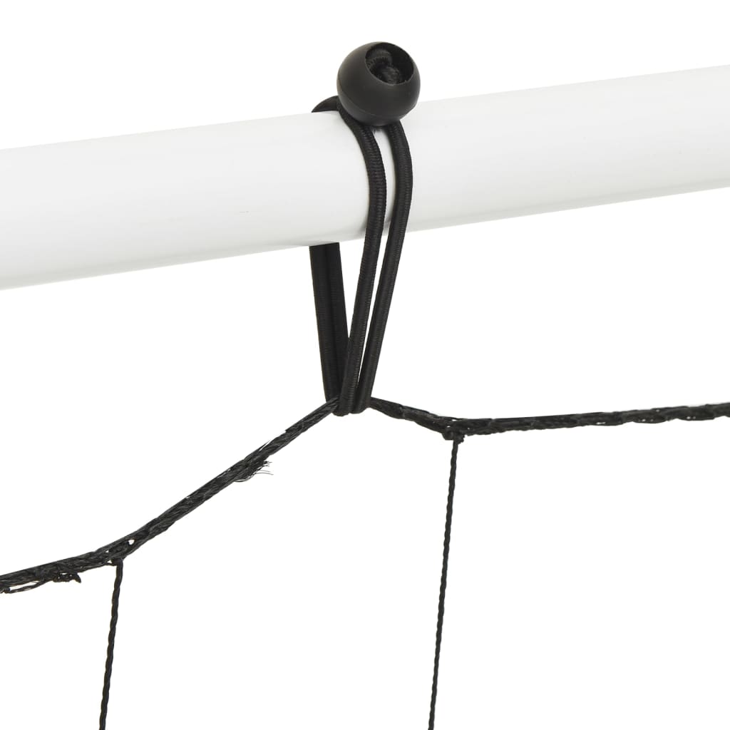 Fußball-Rebounder Weiß & Schwarz 184X61X123 Cm Stahl & Pe