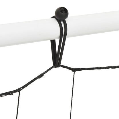 Fußball-Rebounder Weiß & Schwarz 184X61X123 Cm Stahl & Pe