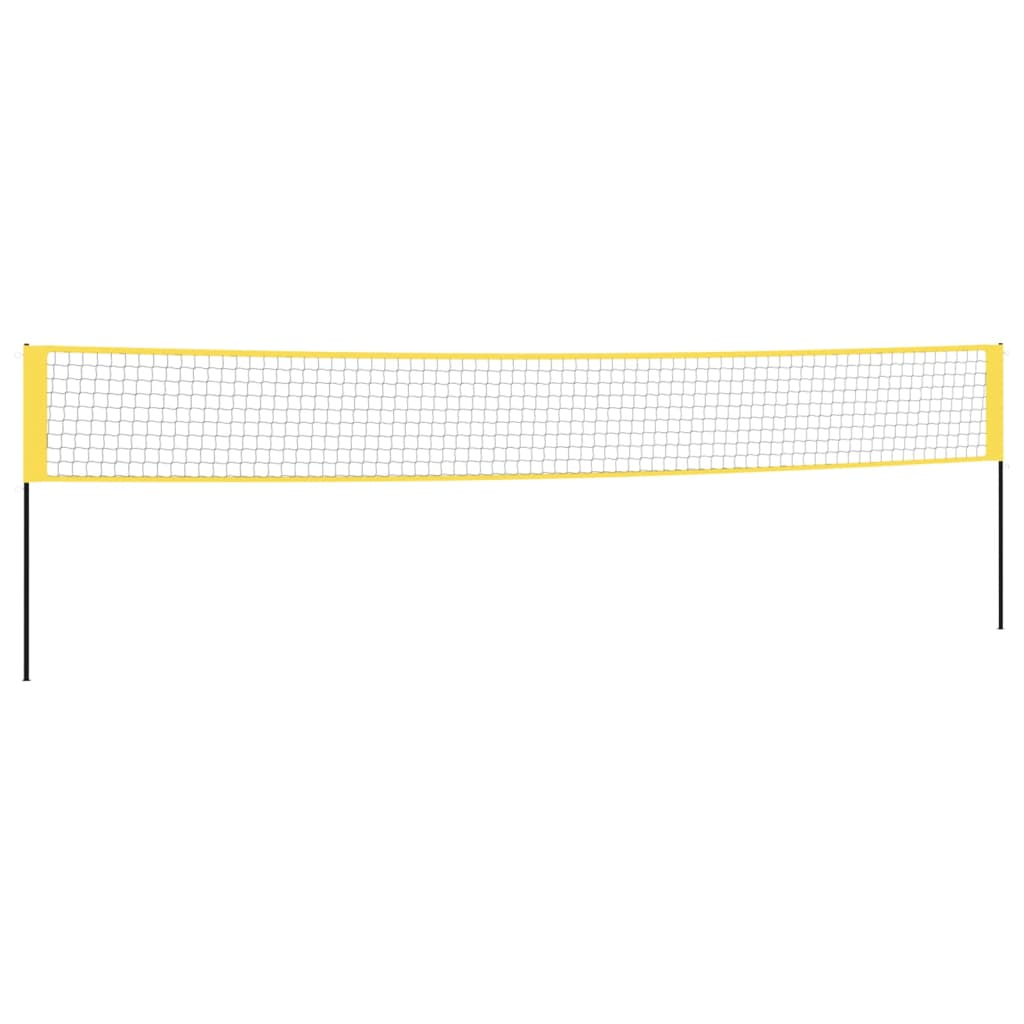 Badminton-Netz Gelb Und Schwarz 600X155 Cm Pe-Gewebe Grau