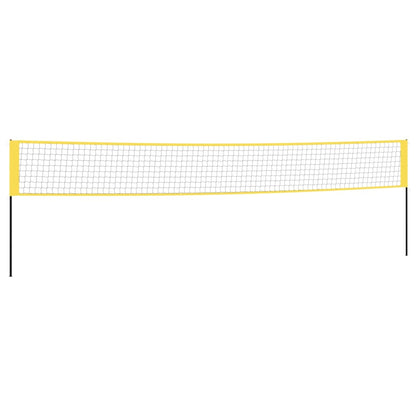 Badminton-Netz Gelb Und Schwarz 600X155 Cm Pe-Gewebe Grau