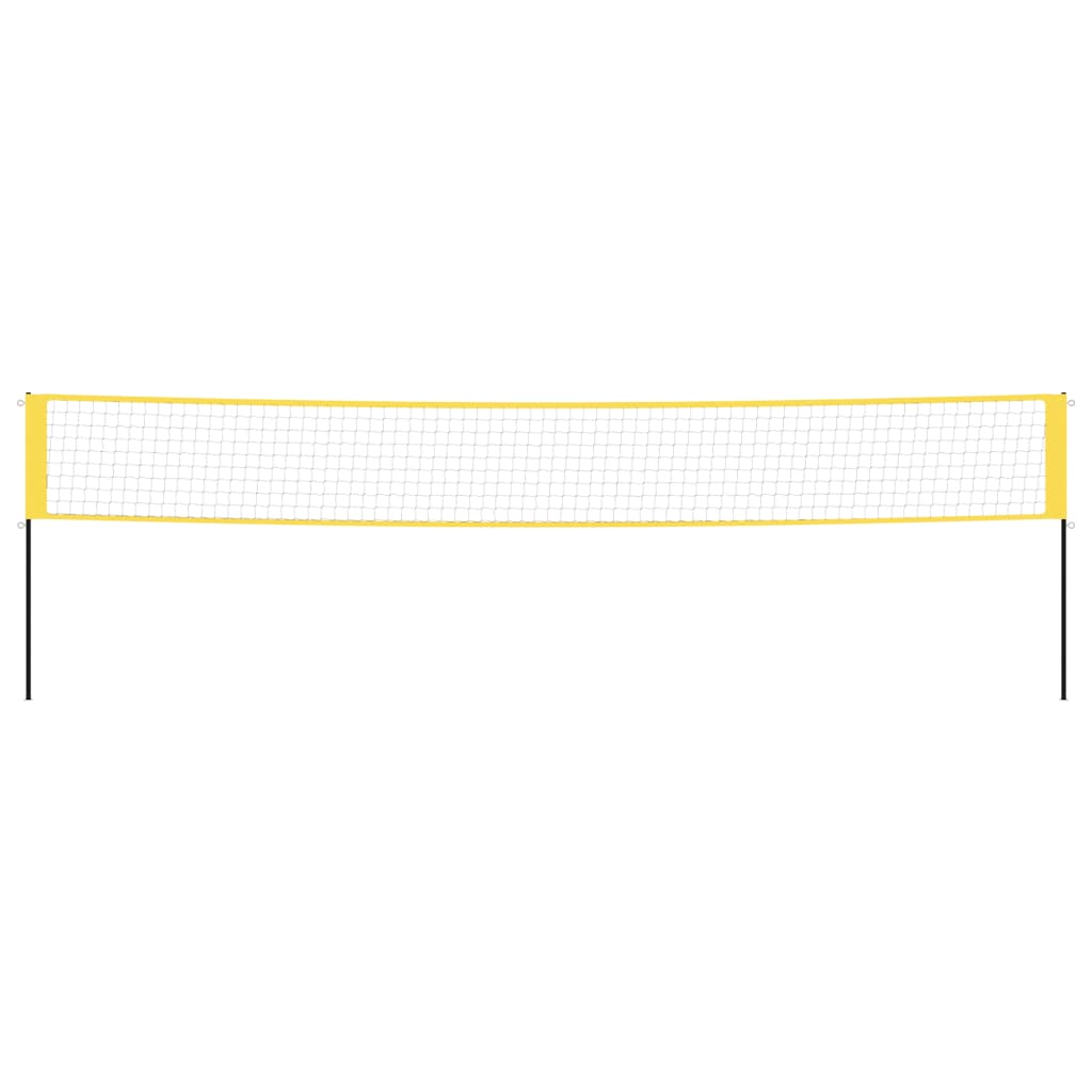 Badminton-Netz Gelb Und Schwarz 600X155 Cm Pe-Gewebe Grau