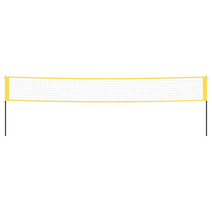 Badminton-Netz Gelb Und Schwarz 600X155 Cm Pe-Gewebe Grau