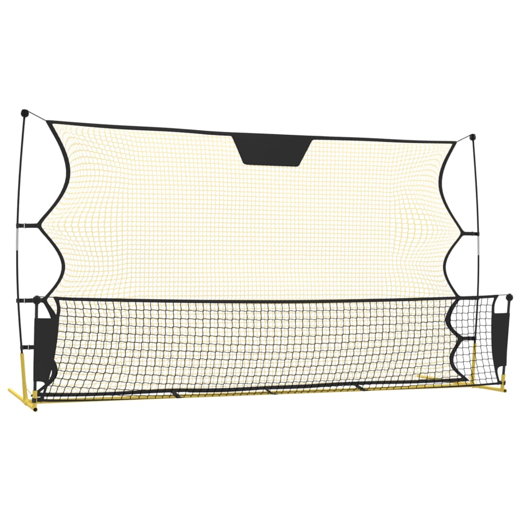 Fußball-Rebounder Schwarz Und Gelb 183X85X120 Cm Polyester