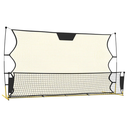 Fußball-Rebounder Schwarz Und Gelb 183X85X120 Cm Polyester