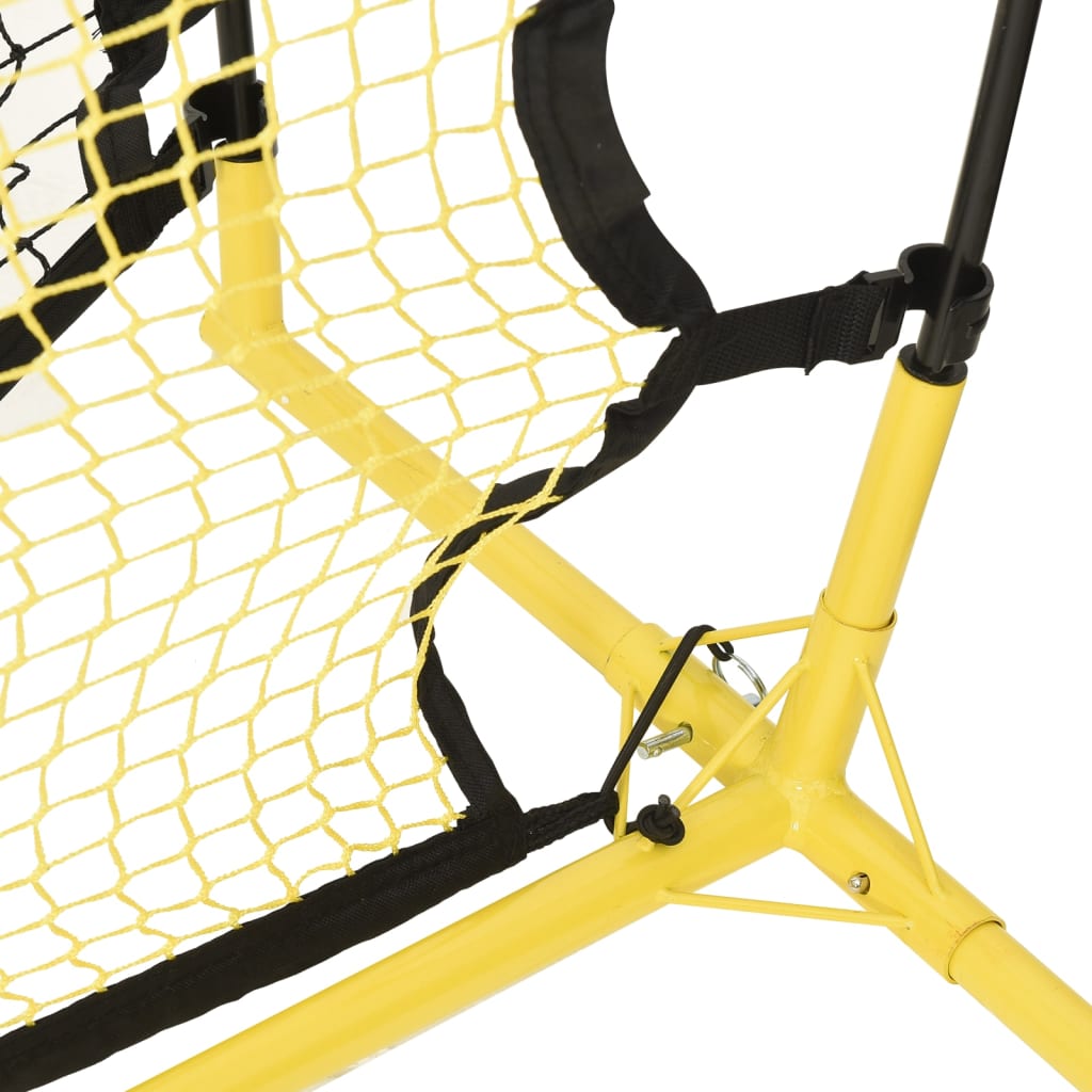 Fußball-Rebounder Schwarz Und Gelb 183X85X120 Cm Polyester