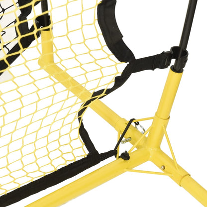 Fußball-Rebounder Schwarz Und Gelb 183X85X120 Cm Polyester