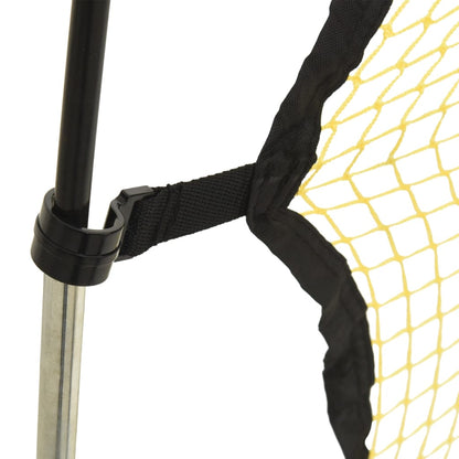 Fußball-Rebounder Schwarz Und Gelb 183X85X120 Cm Polyester