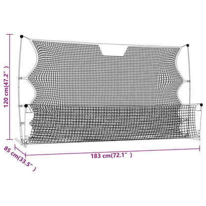 Fußball-Rebounder Schwarz Und Gelb 183X85X120 Cm Polyester