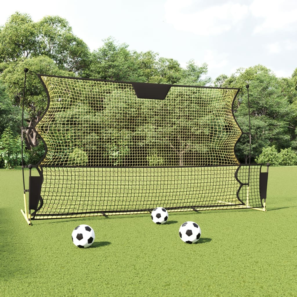 Fußball-Rebounder Schwarz Und Gelb 183X85X120 Cm Polyester