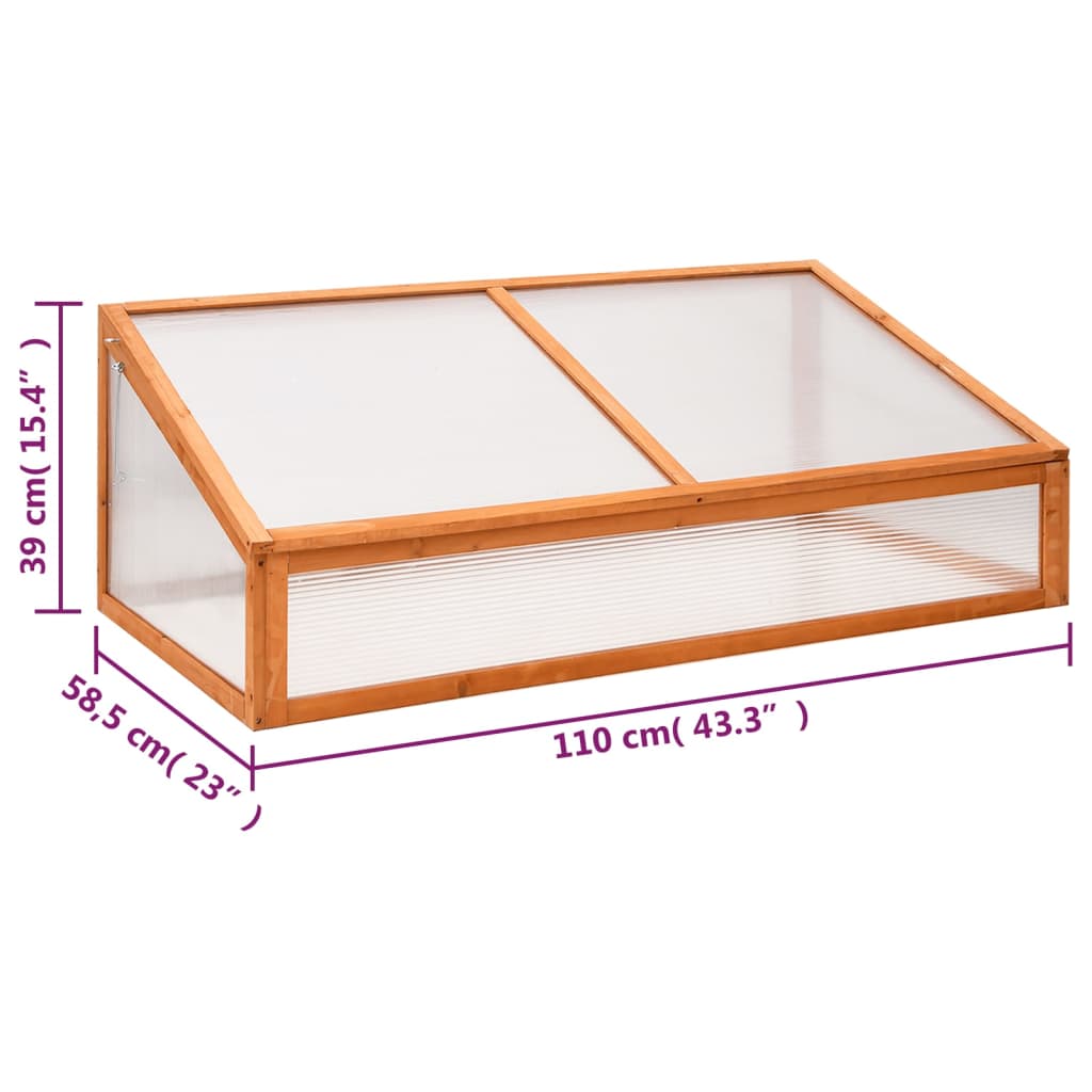 Gewächshaus 110X56X39 Cm Tannenholz