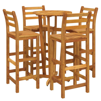 5-Tlg. Gartenbar-Set Massivholz Akazie