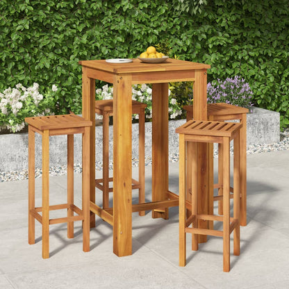 5-Tlg. Gartenbar-Set Massivholz Akazie