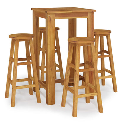 5-Tlg. Gartenbar-Set Massivholz Akazie