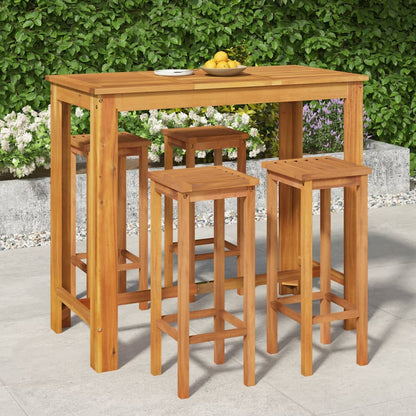 5-Tlg. Gartenbar-Set Massivholz Akazie