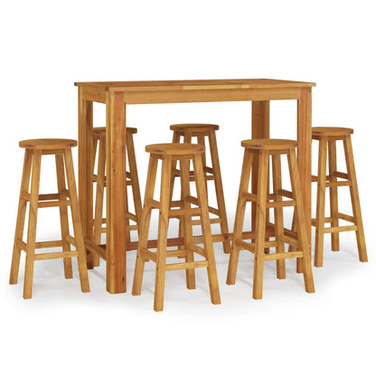 7-Tlg. Gartenbar-Set Massivholz Akazie