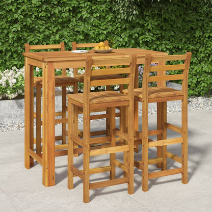 5-Tlg. Gartenbar-Set Massivholz Akazie