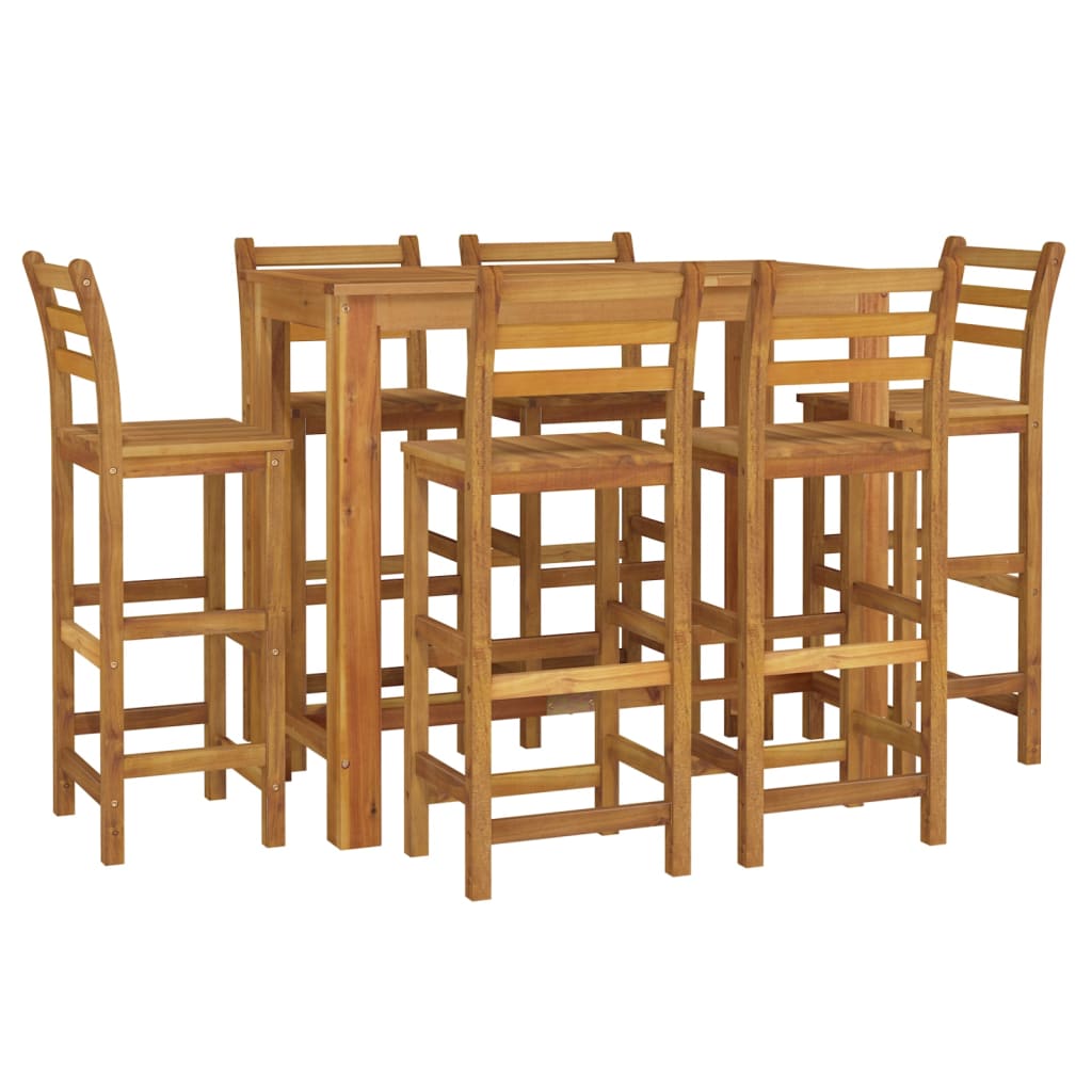 7-Tlg. Gartenbar-Set Massivholz Akazie