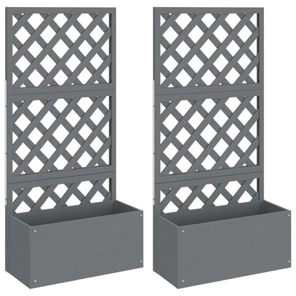 Blumenkästen Mit Rankgittern 2 Stk. Wpc