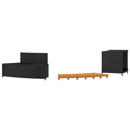 Whirlpool-Umrandung Poly-Rattan Und Massivholz Akazie