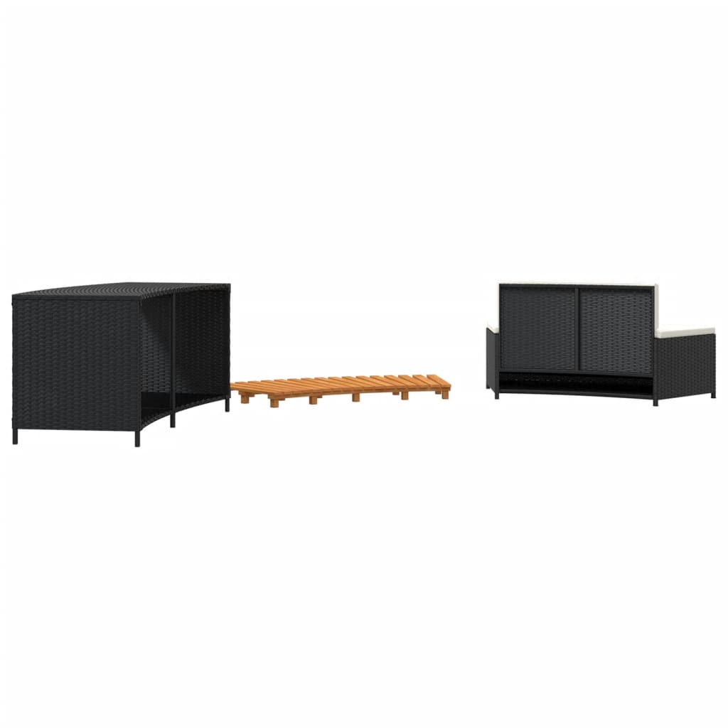 Whirlpool-Umrandung Poly-Rattan Und Massivholz Akazie