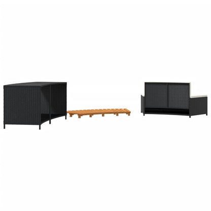 Whirlpool-Umrandung Poly-Rattan Und Massivholz Akazie