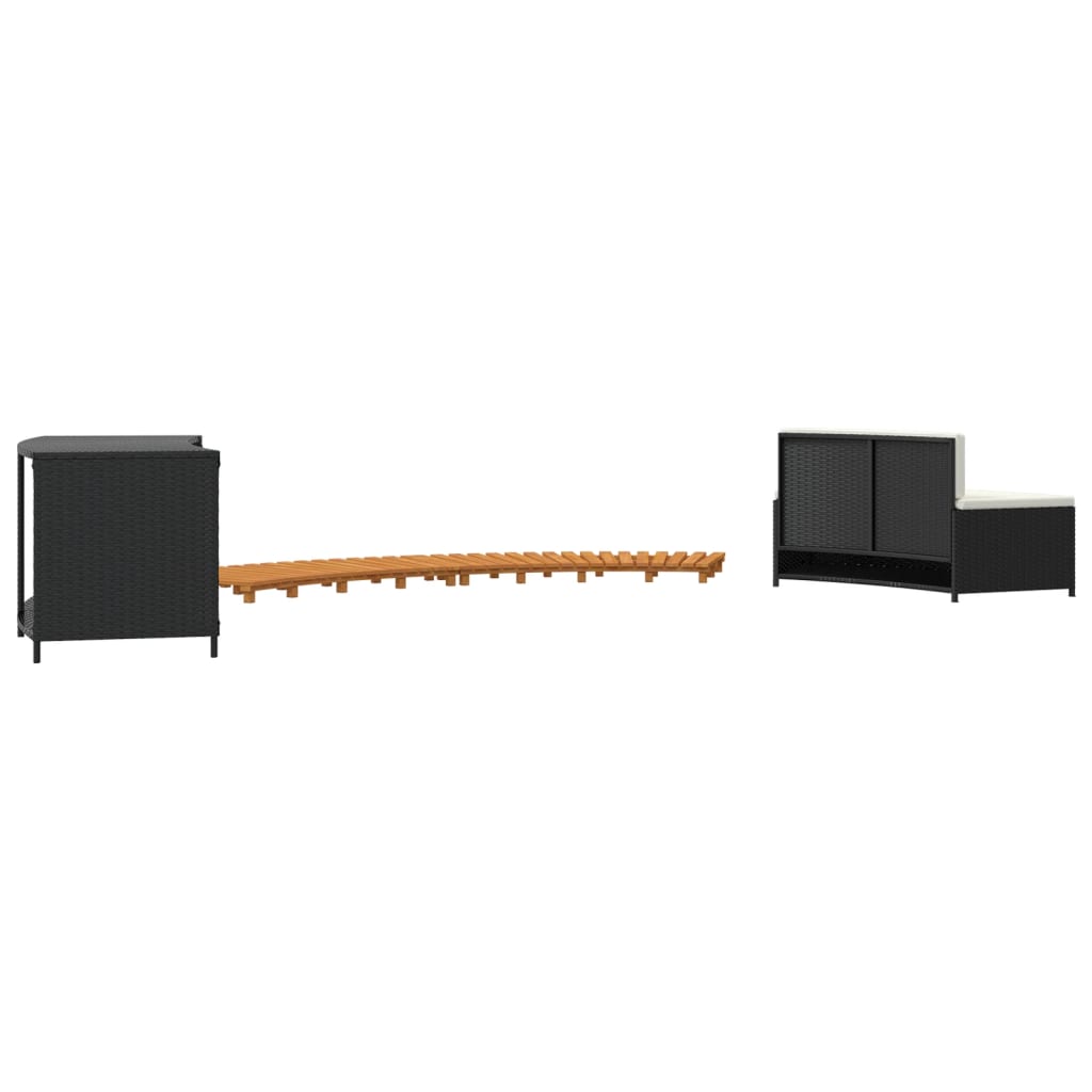 Whirlpool-Umrandung Poly-Rattan Und Massivholz Akazie