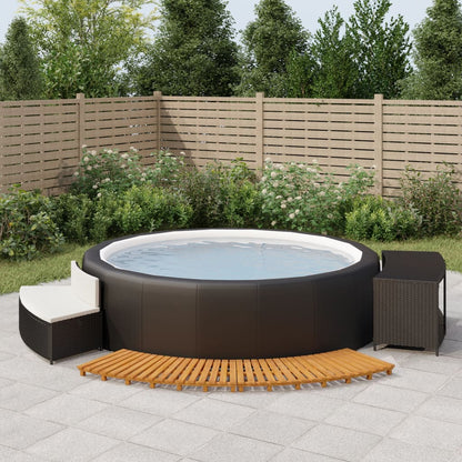 Whirlpool-Umrandung Poly-Rattan Und Massivholz Akazie