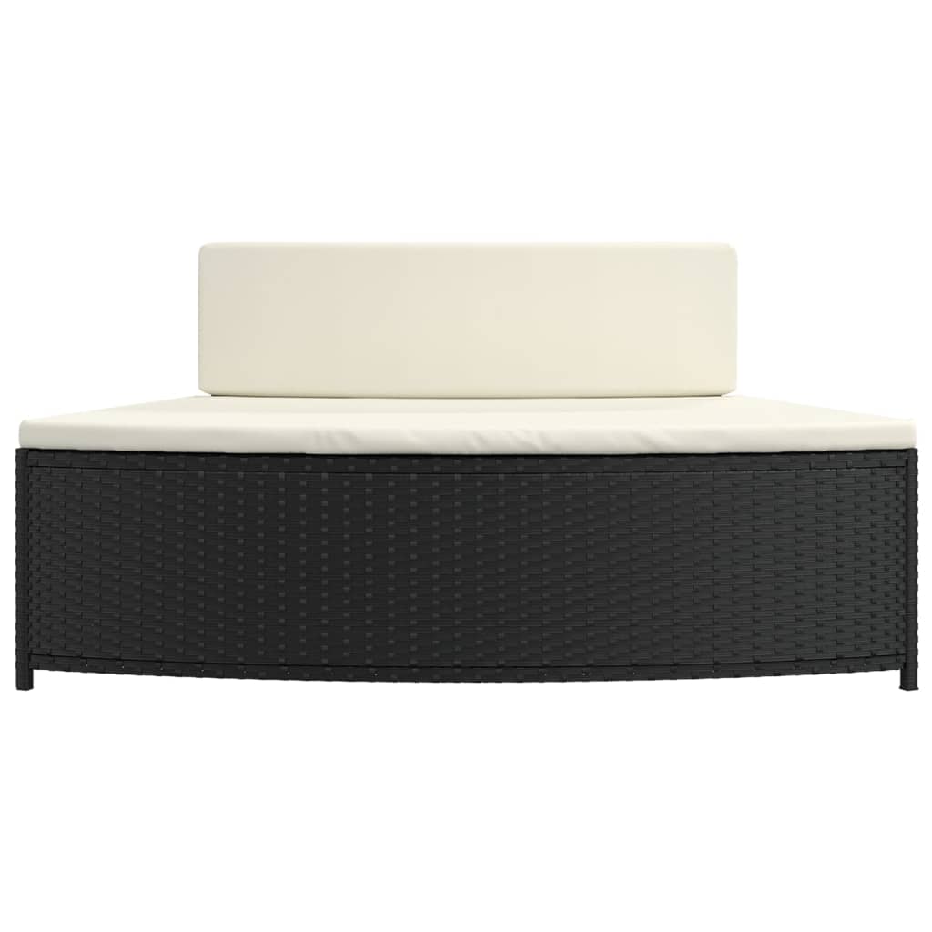 Whirlpool-Bänke Mit Auflagen 2 Stk. Poly-Rattan