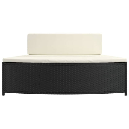 Whirlpool-Bänke Mit Auflagen 2 Stk. Poly-Rattan