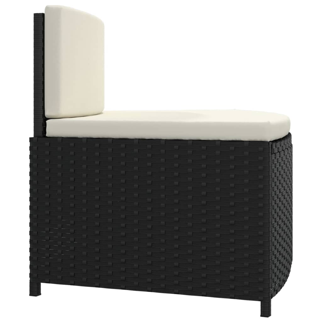 Whirlpool-Bänke Mit Auflagen 2 Stk. Poly-Rattan