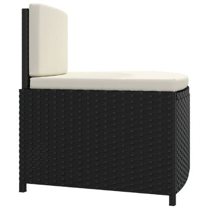 Whirlpool-Bänke Mit Auflagen 2 Stk. Poly-Rattan