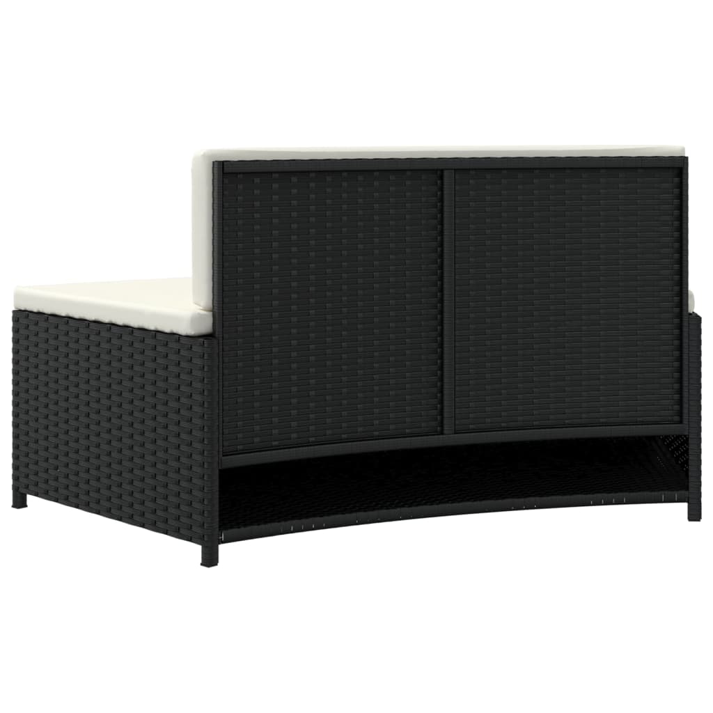 Whirlpool-Bänke Mit Auflagen 2 Stk. Poly-Rattan