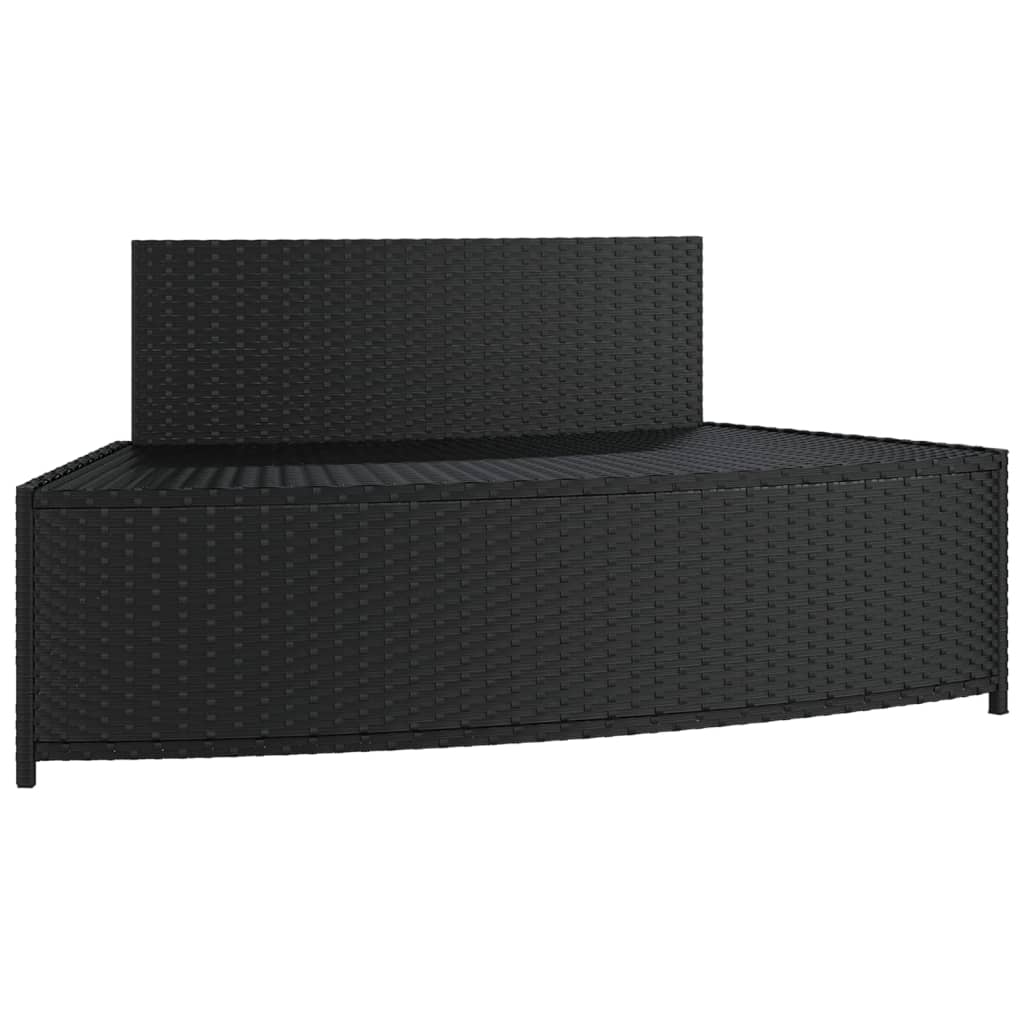 Whirlpool-Bänke Mit Auflagen 2 Stk. Poly-Rattan