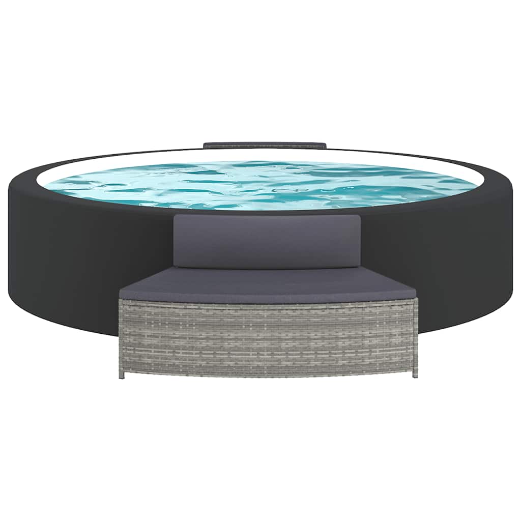 Whirlpool-Bänke Mit Auflagen 2 Stk. Poly Rattan